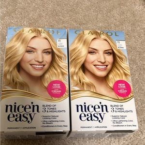Lot of 2 NEW Clairol Nice ‘n Easy Hair Color- ultra light blonde